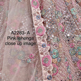 Real mirror and Multi sequins work Bollywood Style Lehengacholi