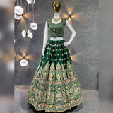 Green Colour Party Wear Silk Lehenga choli