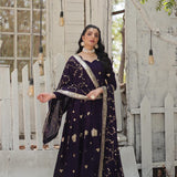 Designer Festive Vichitra Anarkali Gown