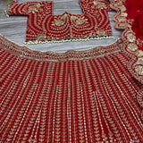 Premium Red Boomer Silk Lehenga