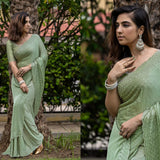 Luxury Satin Chiffon Saree Collection