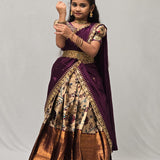 Heavy Lichi Silk Kids Lehenga