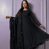 Black Georgette Anarkali Suit Collection