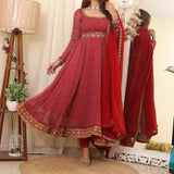 Lunching Red Beautifull Gown