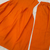 Orange Slub Cottan Suit