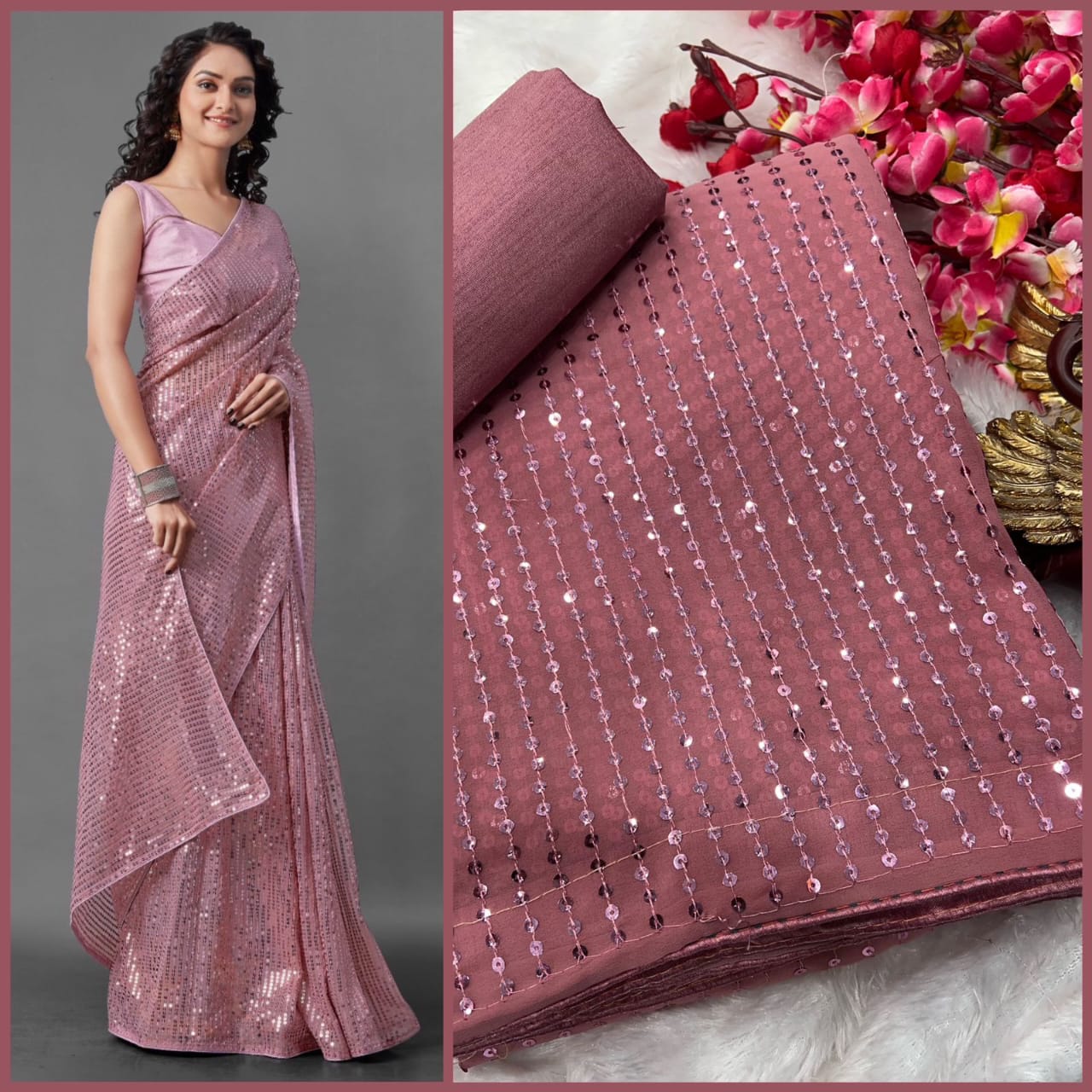 Beautiful Sequence Saree Collection