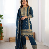 Stunning Chinnon Embroidered Straight Suit
