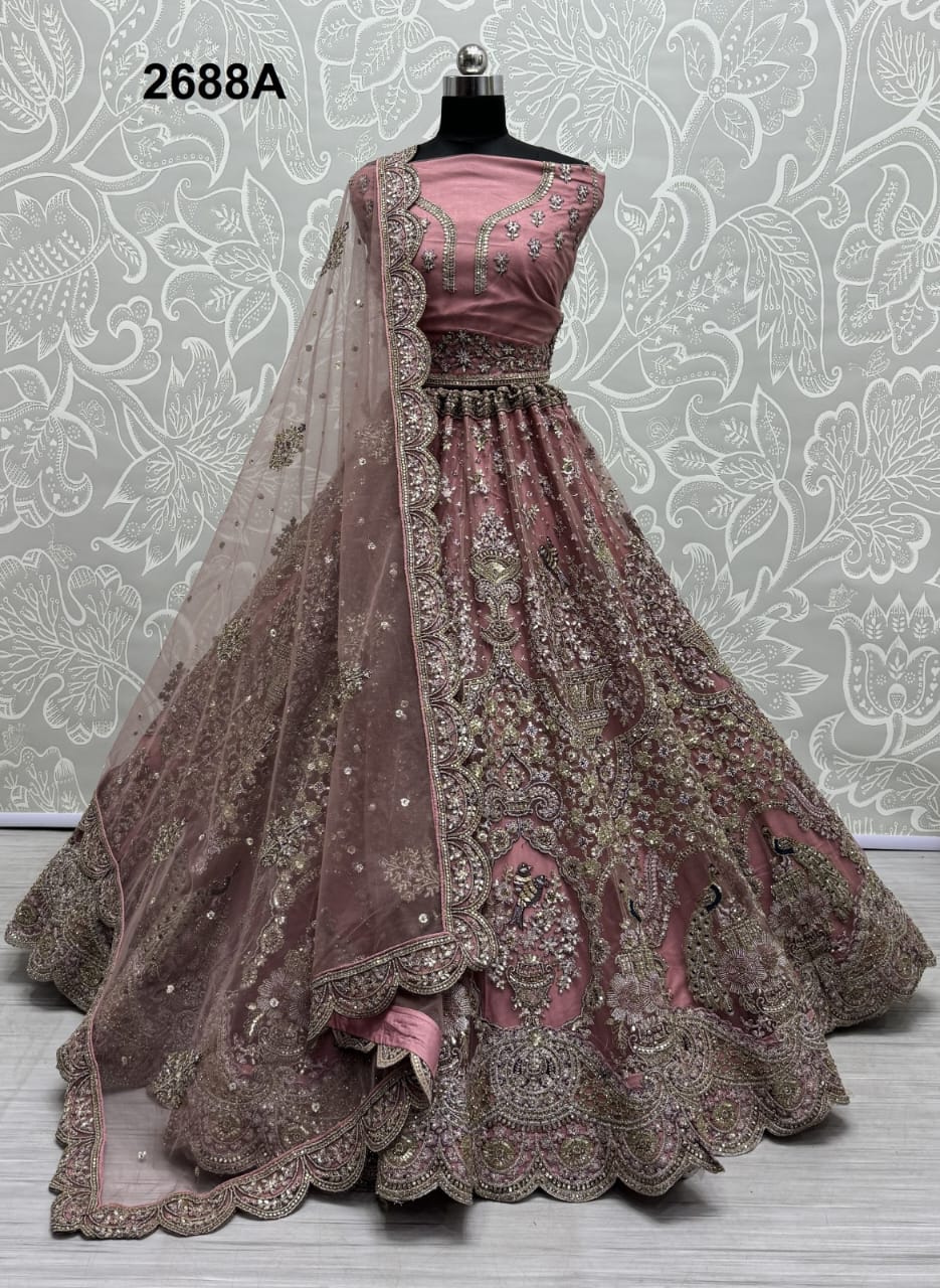 Premium Bridal Net Lehenga