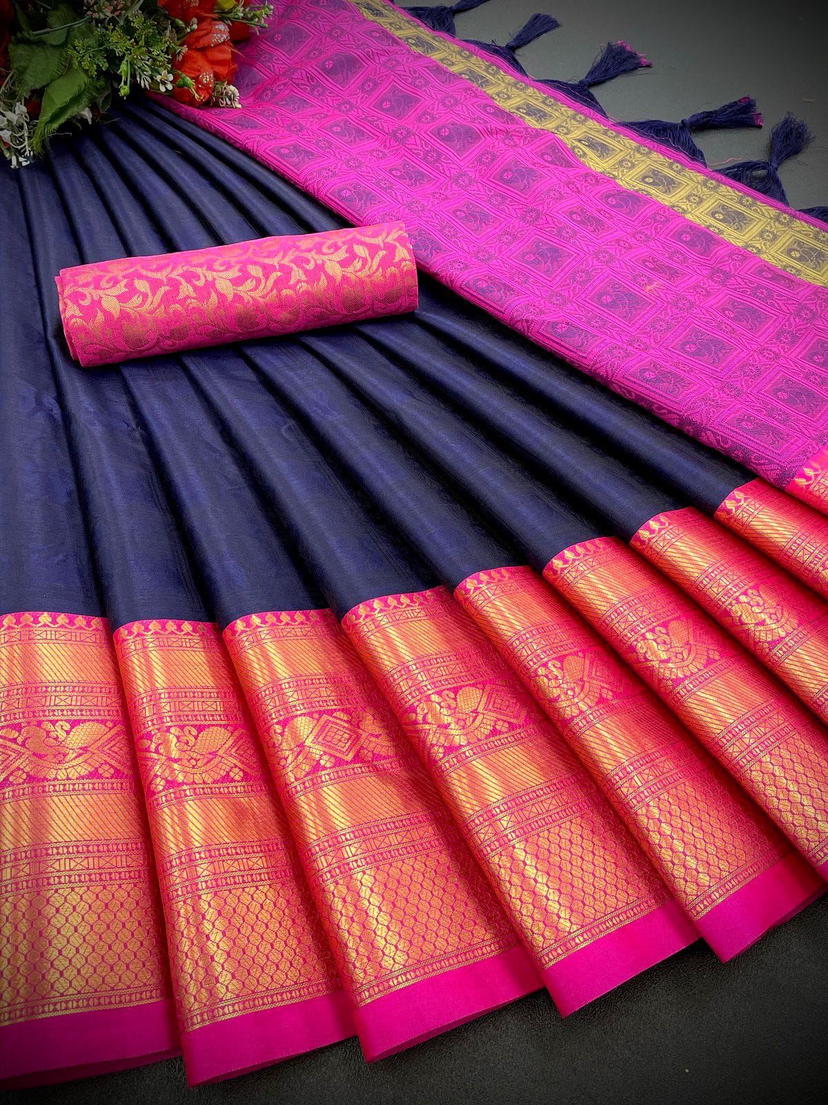 Launching mercerised cotton silk Saree