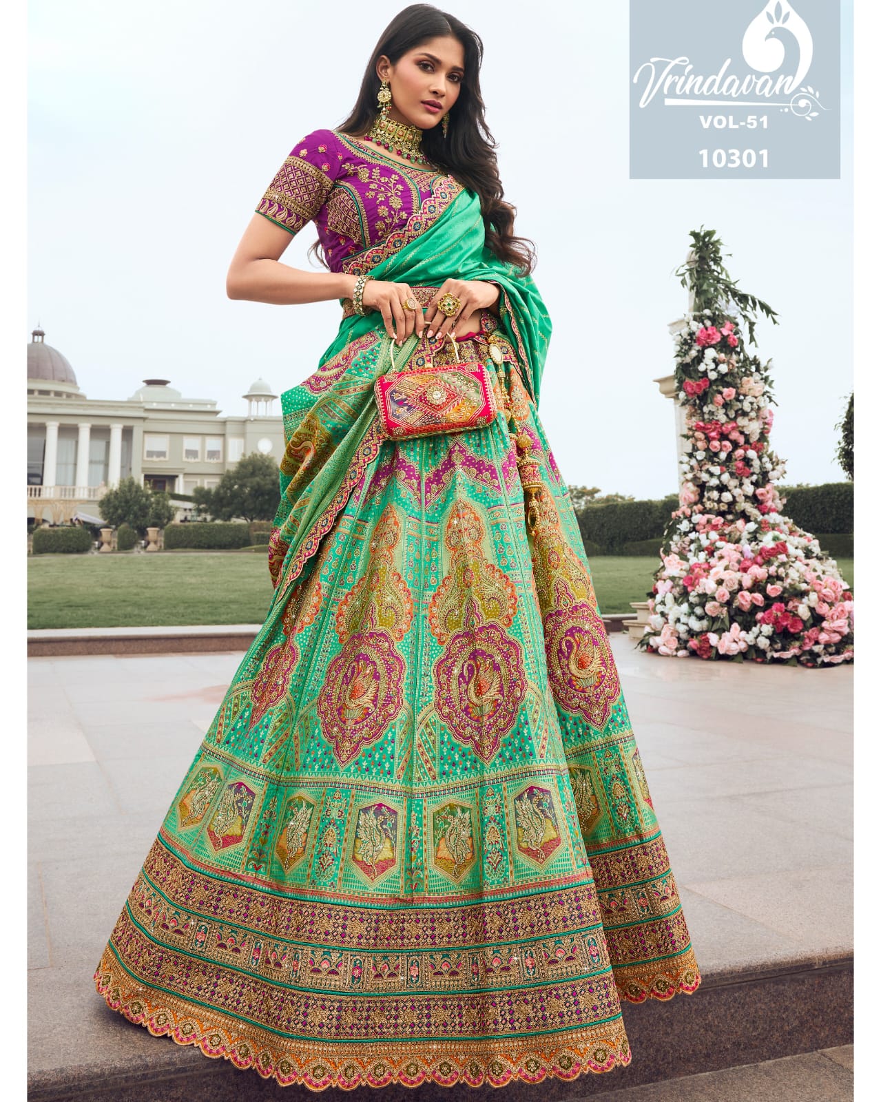 Premium Bridal Wedding Silk Lehenga