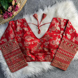 Heavy Dola Silk Saree Blouse