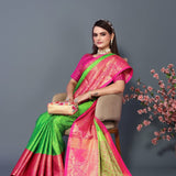 Beautiful zari weaving silk saree