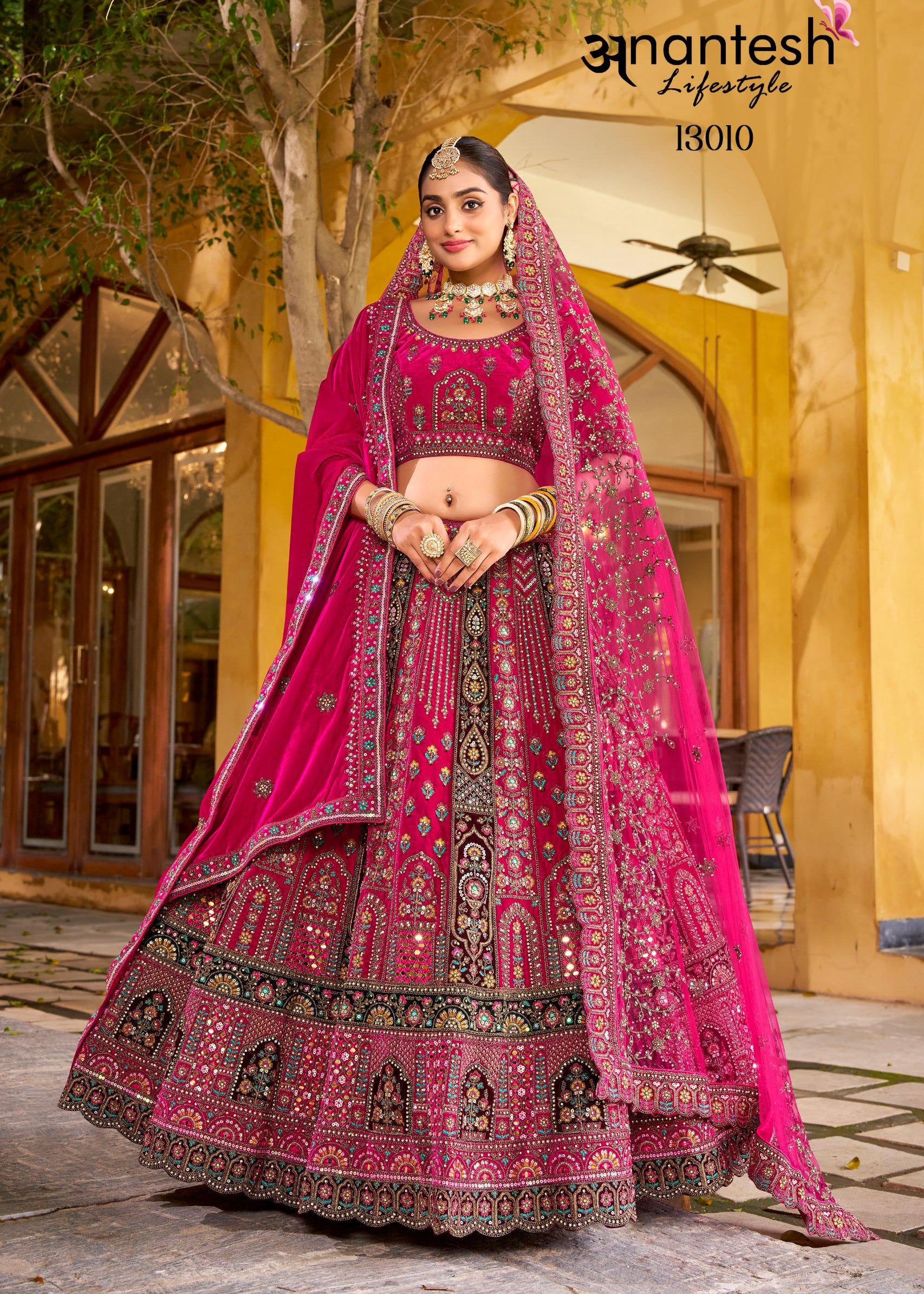 Lavish Bridal Wedding Velvet Lehenga