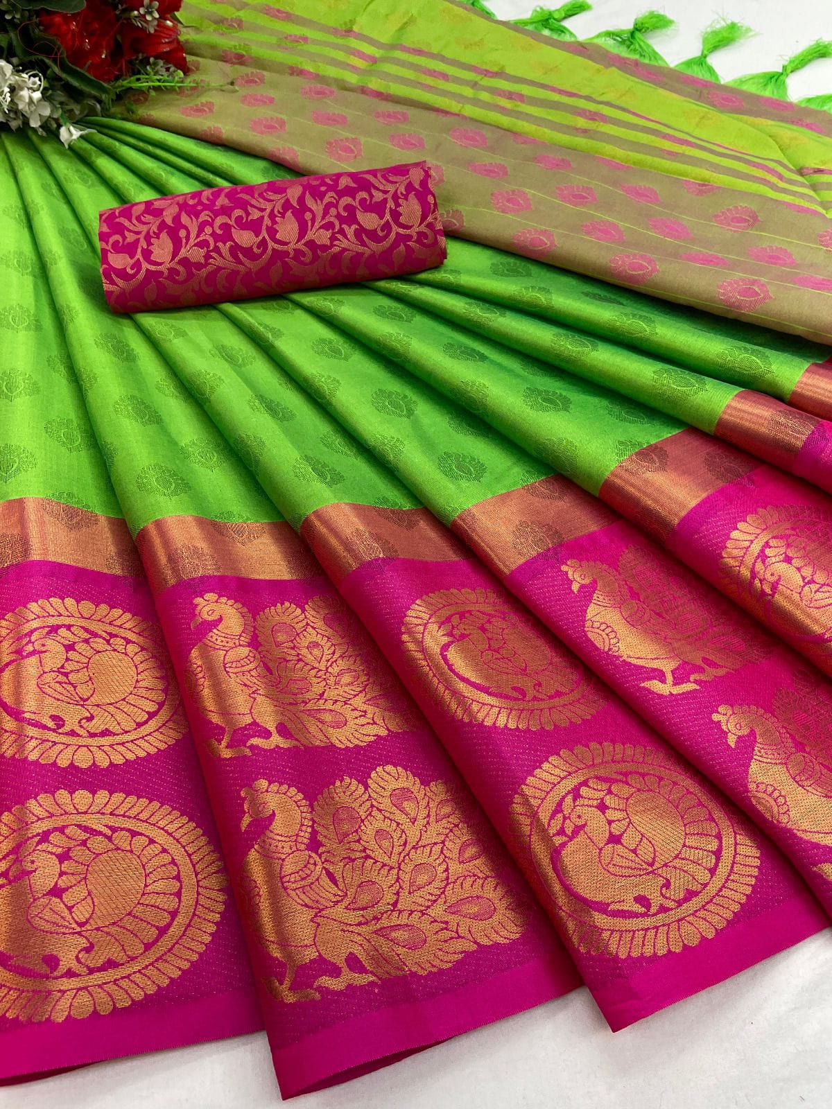 Aura Soft Cotton Silk Saree