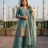 Eid Special Fandy Silk Top Sharara