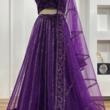 Violet Premium Net Lehenga Choli