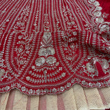 Premium Red Boomer Silk Lehenga