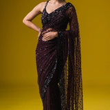 Black Bollywood Sequance Saree