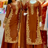 Designer Heavy Roman Silk Suit