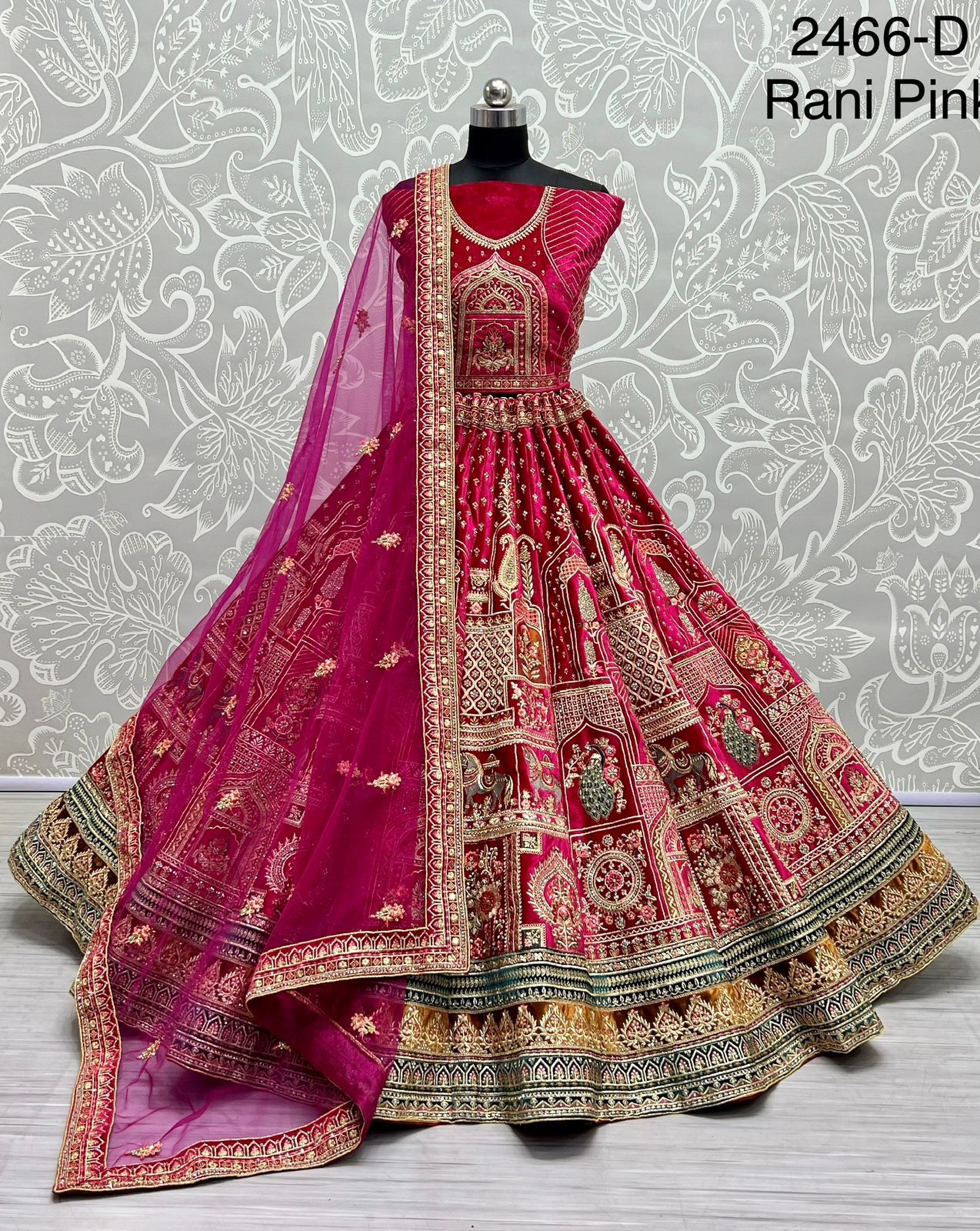 Trendy Heavy Velvet Bridal Wedding Lehenga