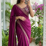Rangoli Sequence Embroidered Saree