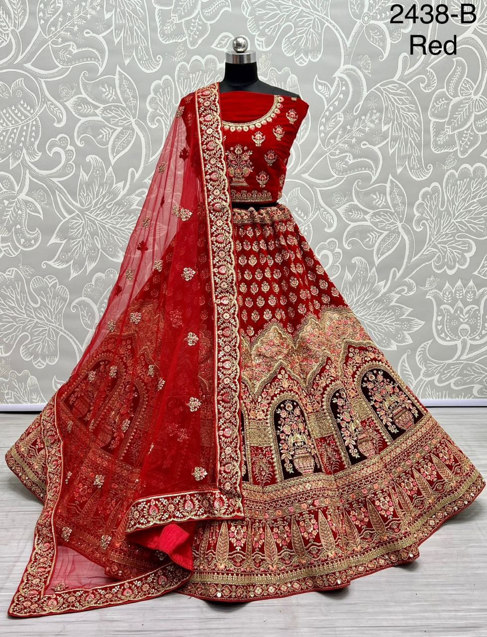 Premium Bridal Velvet Wedding Lehenga