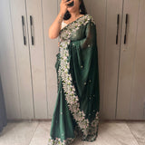 Pure Sattin Partyweat Georgett Silk Saree