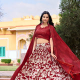 Ethnic Look Tussar Silk Lehenga