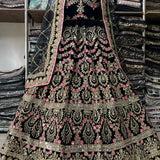 Black Premium Bridal Wedding Lehenga