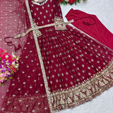 Wine Designer Anarkali Gown Collection