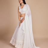 Pure White Heavy Lehenga Choli