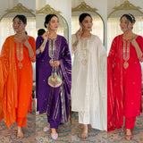 Viscose Chanderi Straight Suit