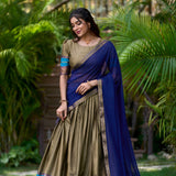 Festive Zari Weving Silk Lehenga