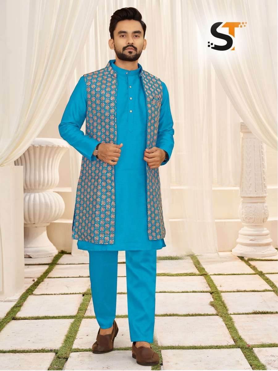 Heavy Banglori Silk Men's Kurta