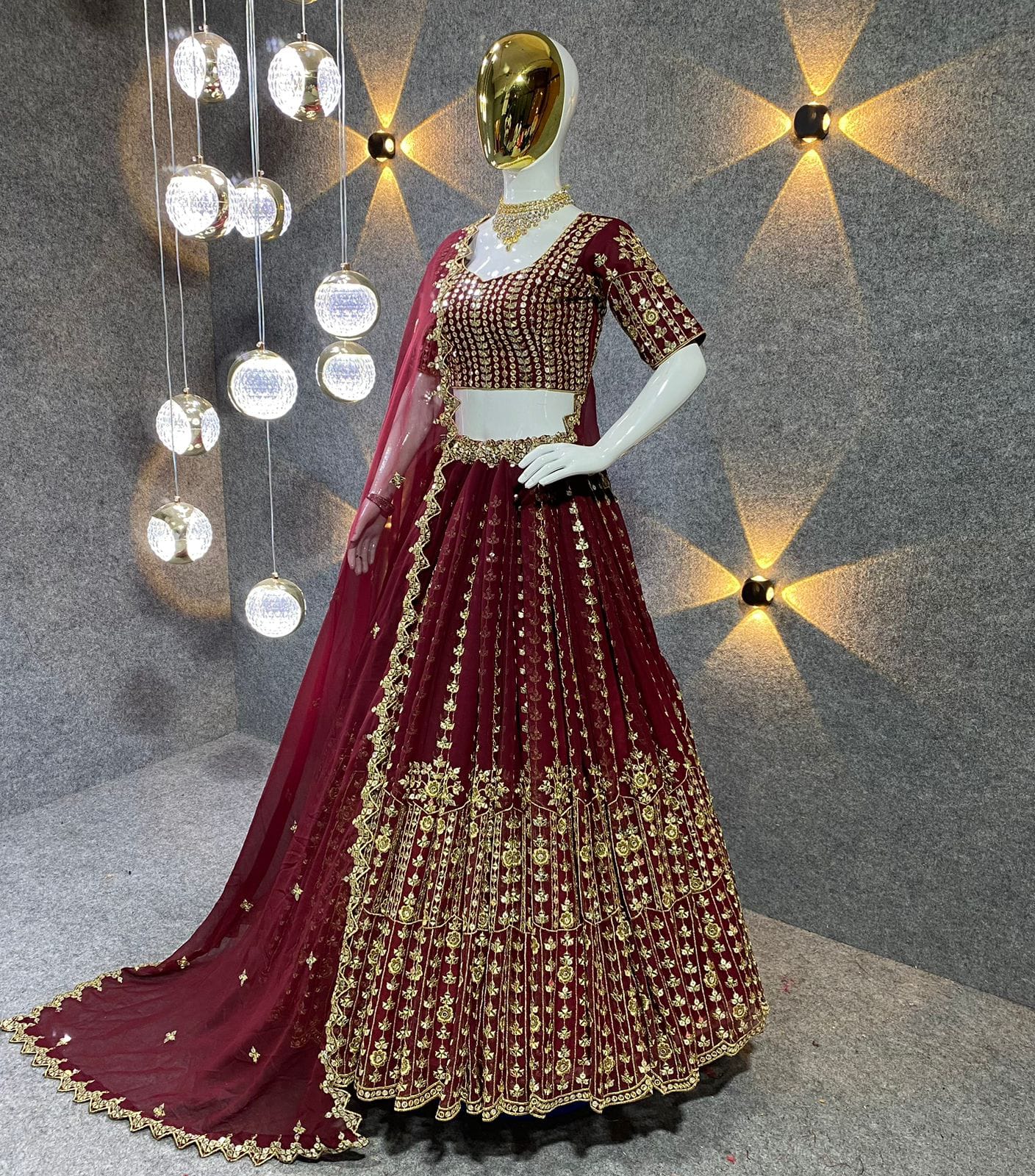 Embroidered Attractive Party Wear Silk Lehenga choli