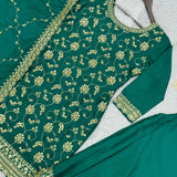 Bollywood Chinon Silk Suit Plazzo