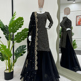 Black Partywear Suit Sharara