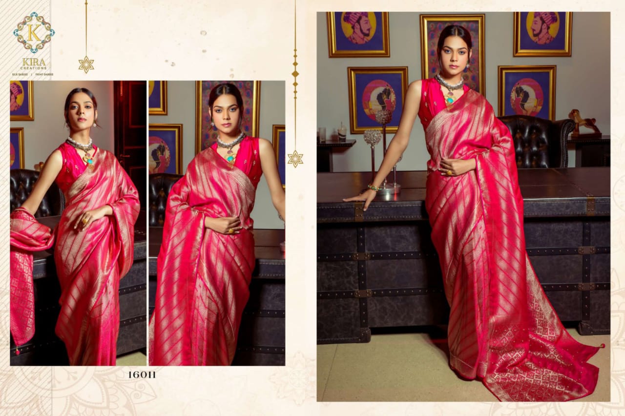 Shiny Soft Texture Weaving Satin Silk Saree