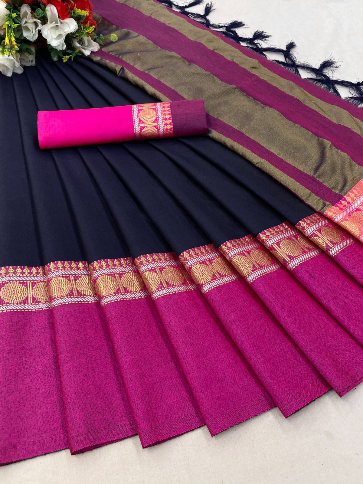 Aura Rich Look Cotton Silk Saree