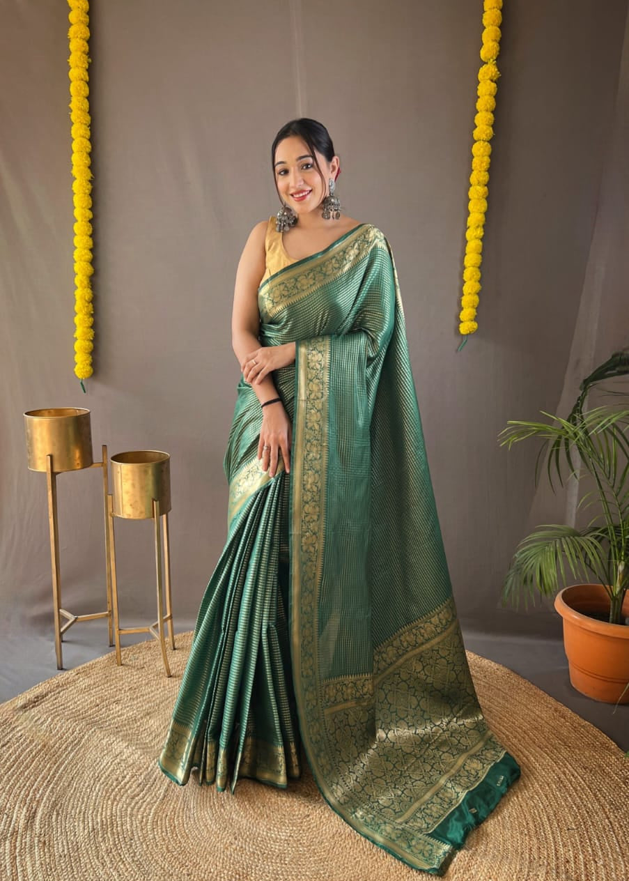 Soft Copper weaving  Saree