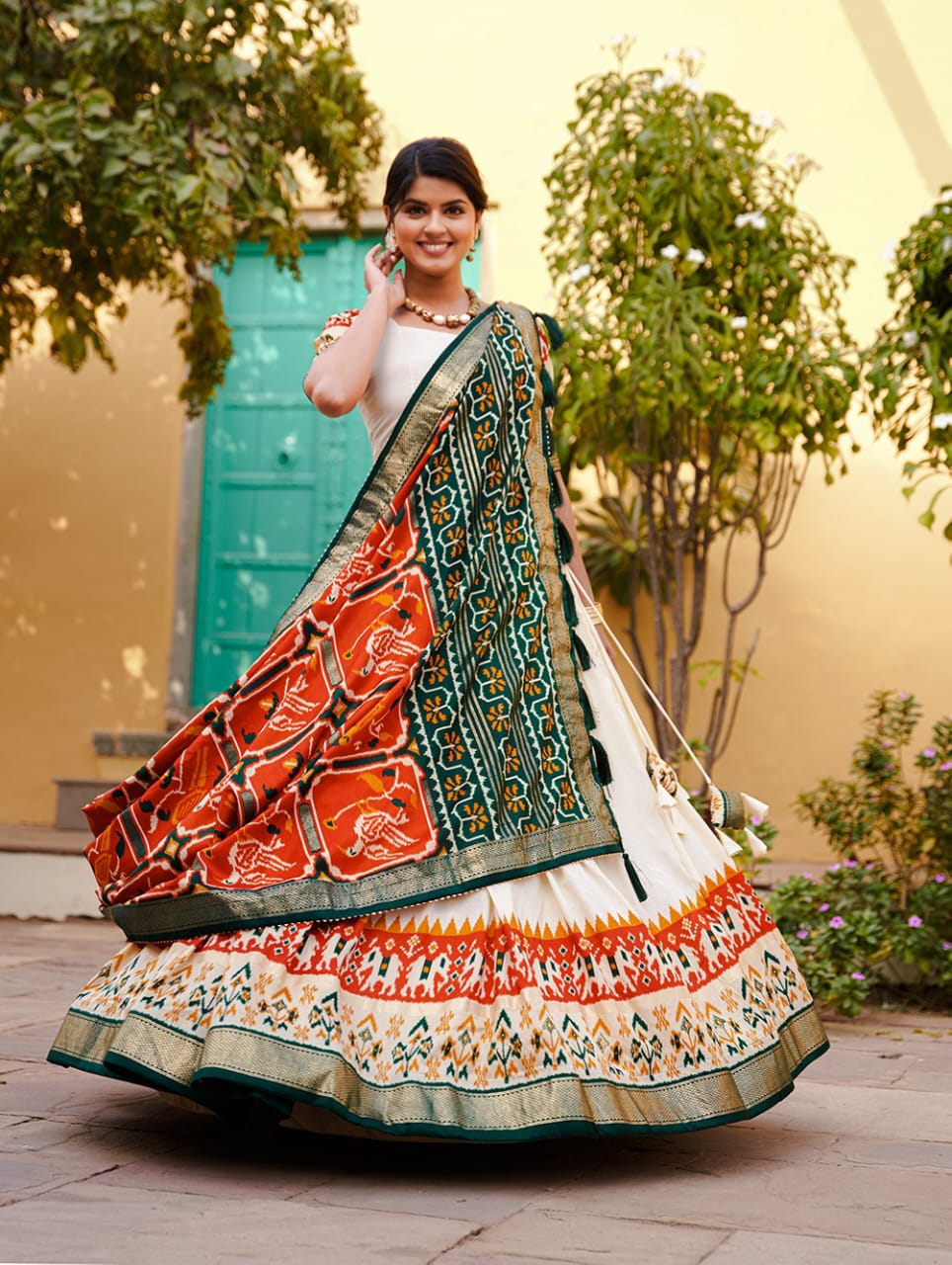 Ethnic Wardrobe Bandhej Lehenga Choli