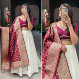 classic white lehenga  choli