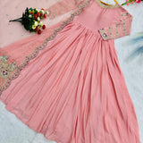 Designer Heavy Chinon Silk Anarkali Gown