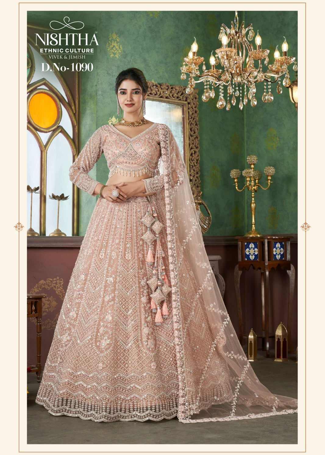 Elegance Bridal Embroidered Lehenga