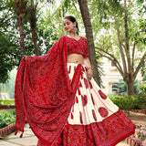 Traditional Bandhej Silk Lehenga