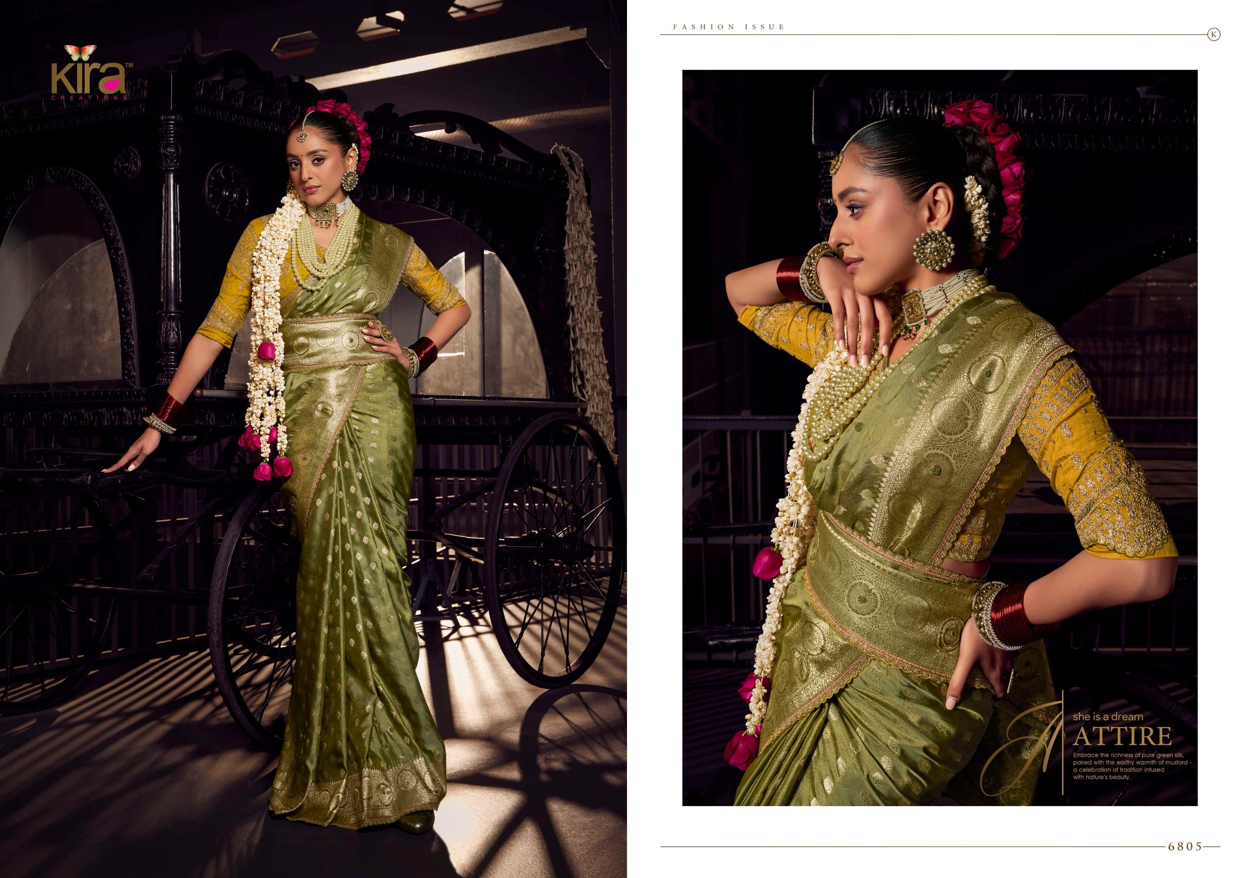 Stunning Grand Tissue Silk Sareee