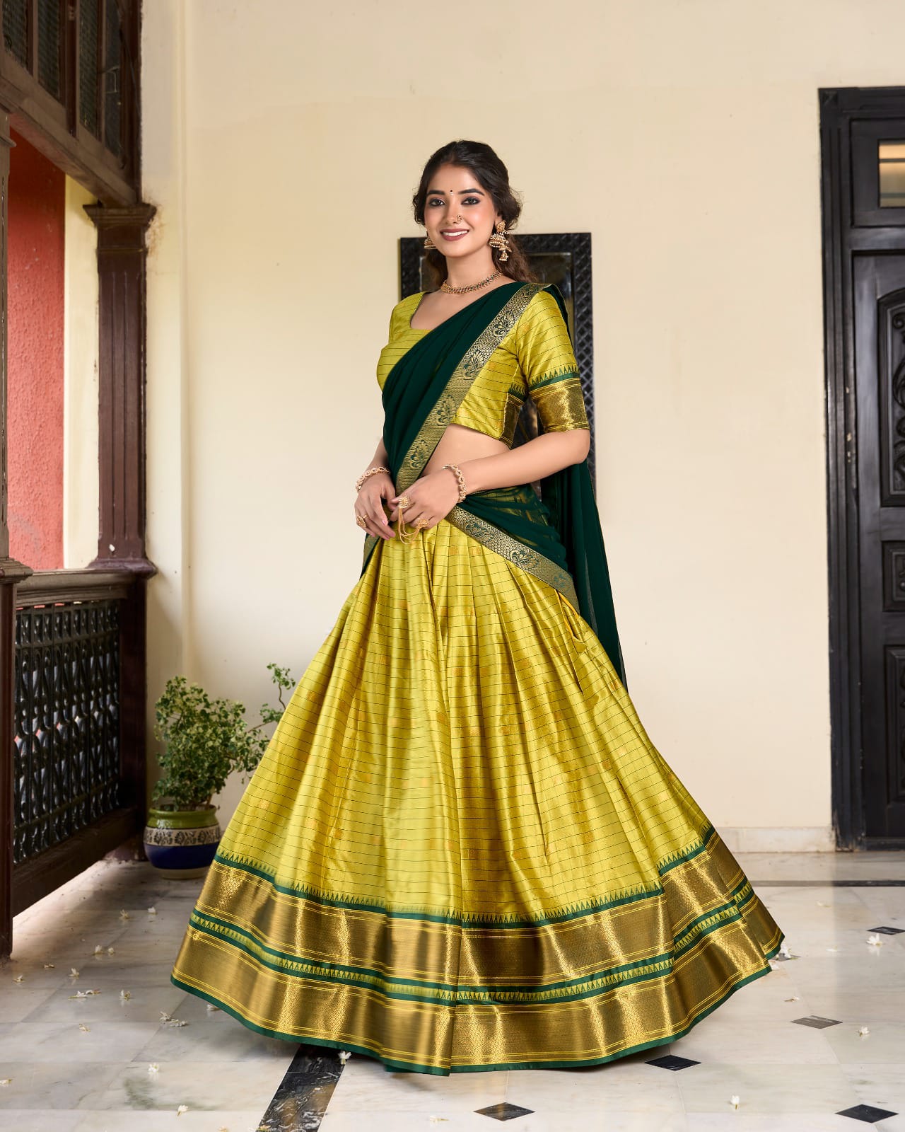 Akshara Paithani Cotton Silk Lehenga