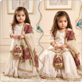 White Kids Silk Top Sharara