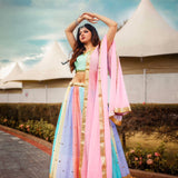 Bollywood Multicolor Lahenga Set