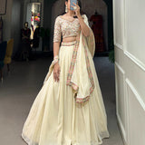 Exquisite Off White Lehenga Choli